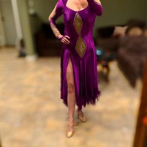 💜 Smooth/Standard Ballroom Dance Dress in Purple 💜